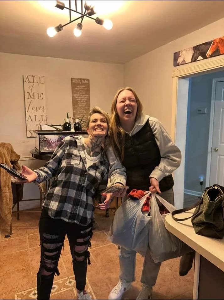Chelsey with Nicole, co-owner of Until Ink Do Us Part
