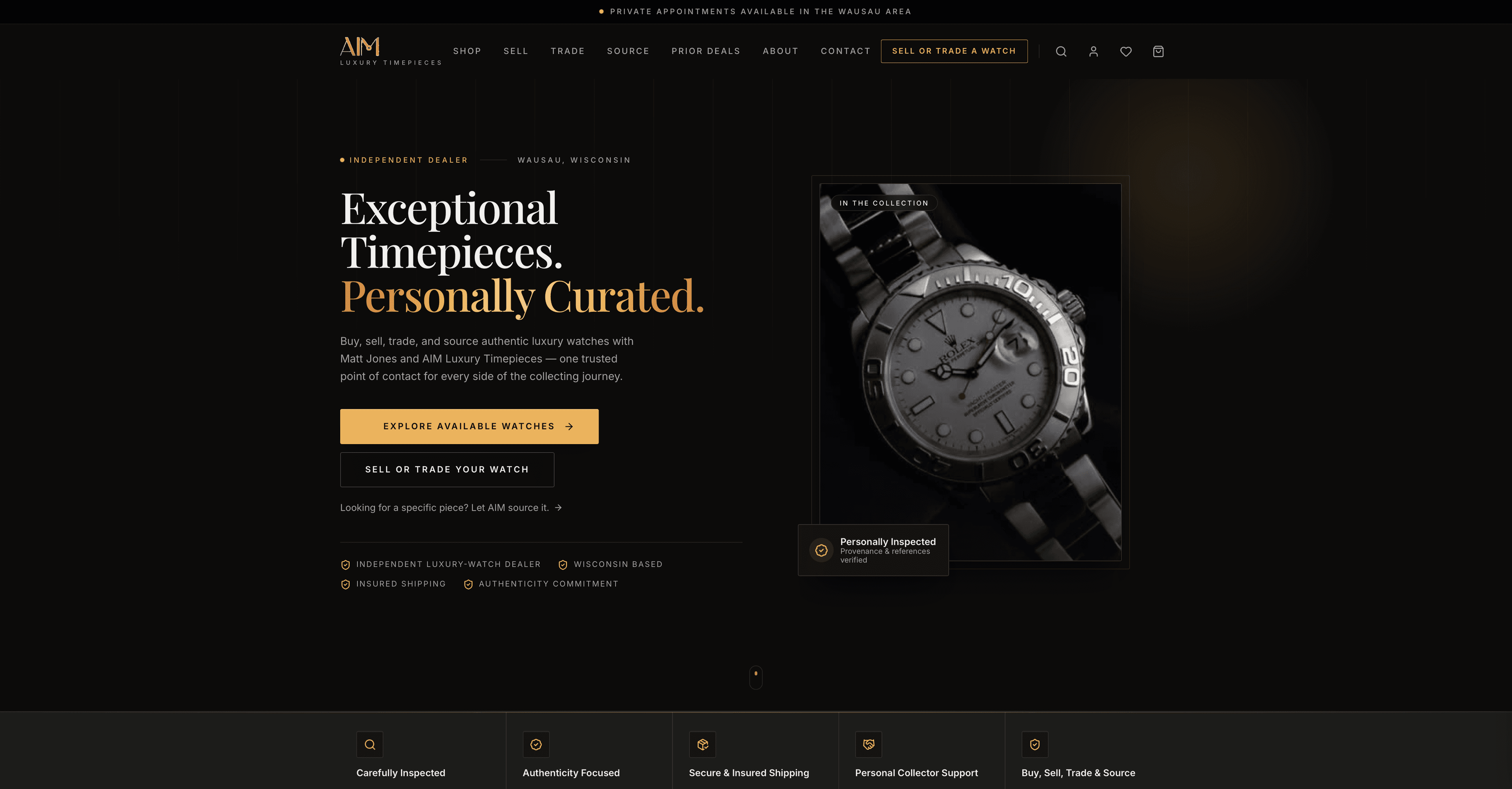 AIM Luxury Timepieces website by Tech Turtle