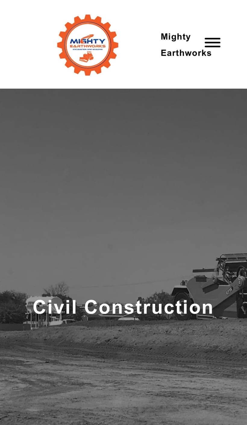 Original Mighty Earthworks mobile website