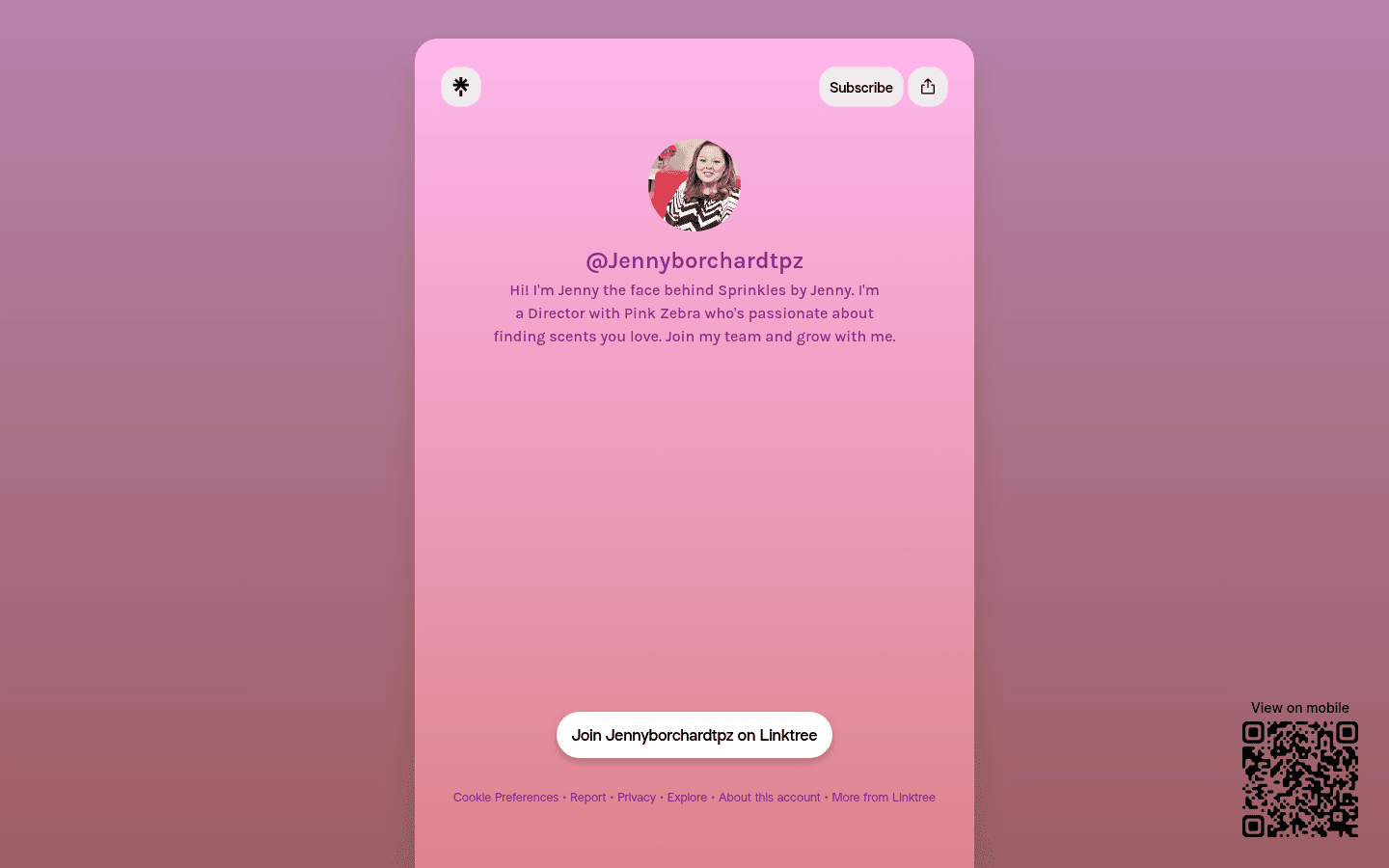 Sprinkles by Jenny website before, on its old platform