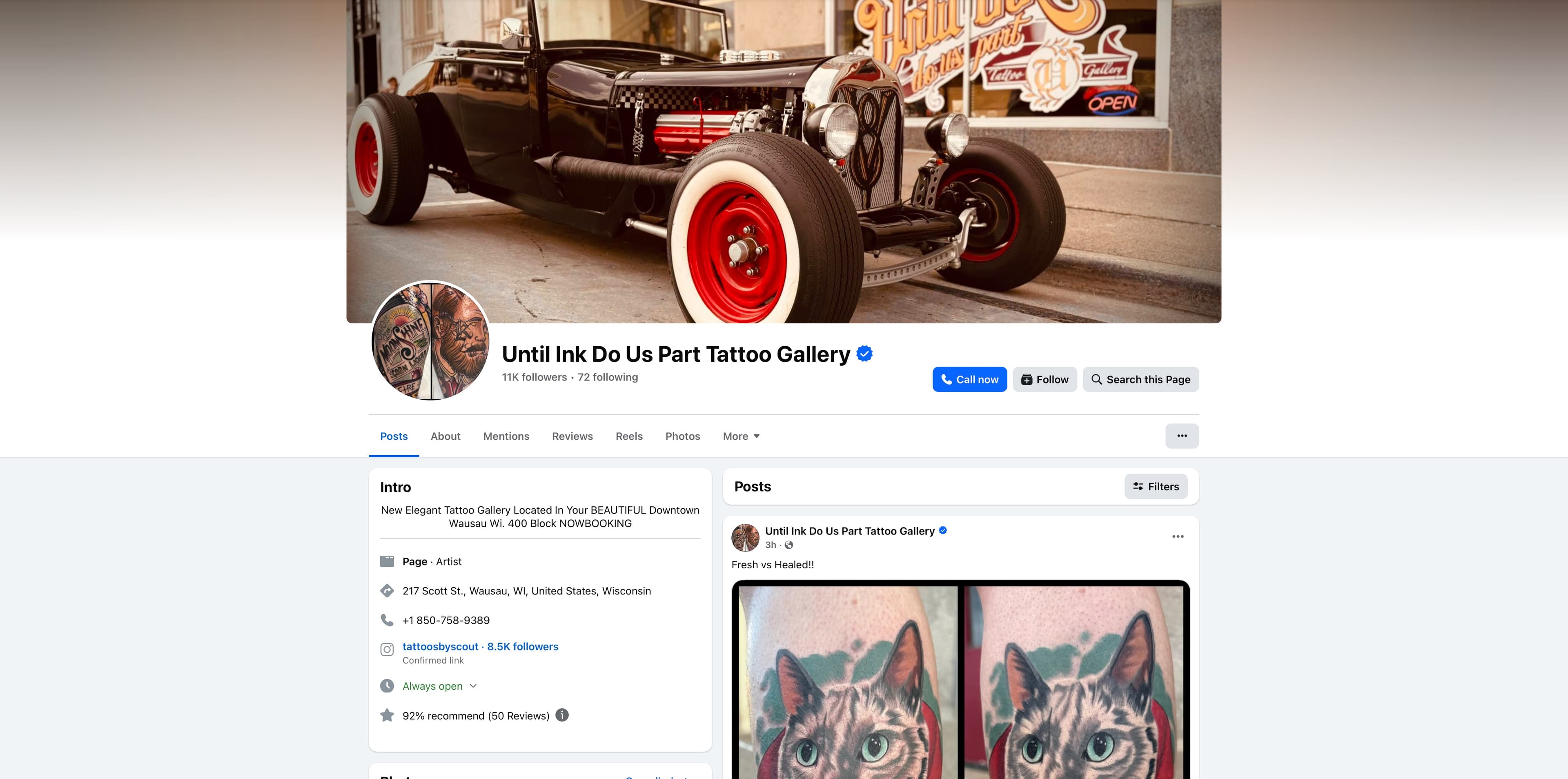 Until Ink Do Us Part Tattoo Gallery website before, on its old platform