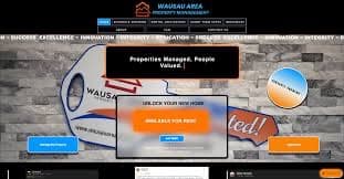 Wausau Area Property Management website before, on its old platform