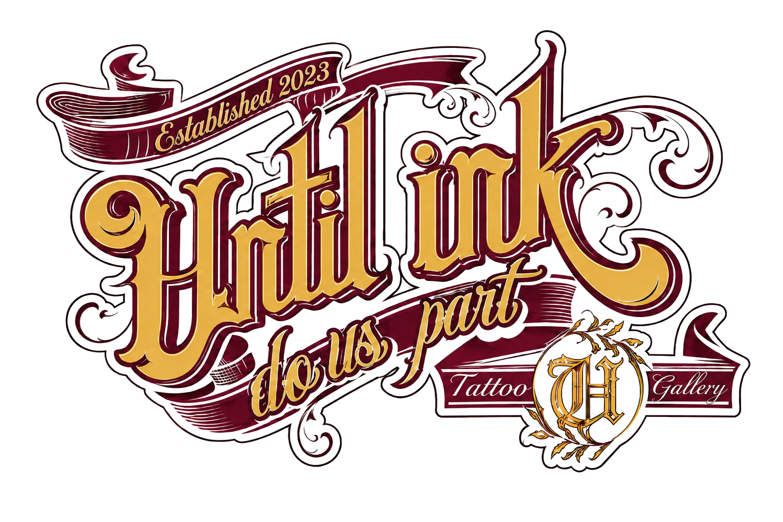 Until Ink Do Us Part Tattoo Gallery — website design client of Tech Turtle
