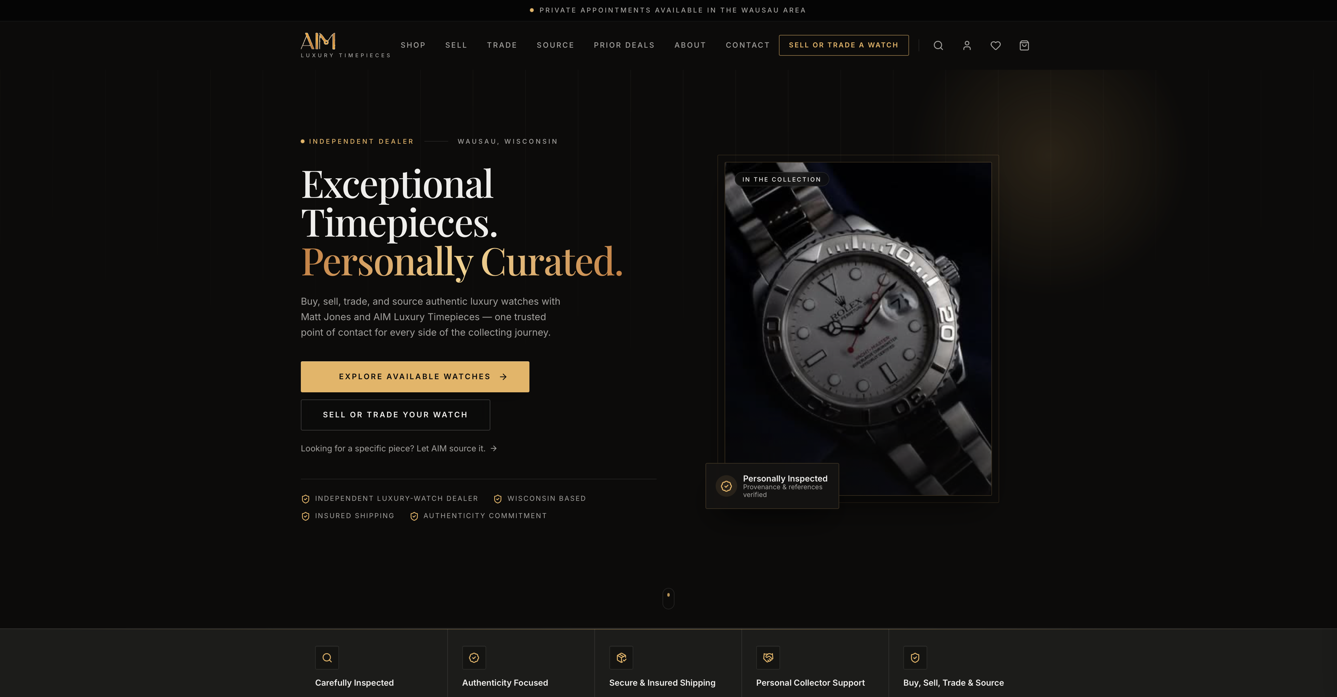 AIM Luxury Timepieces website by Tech Turtle